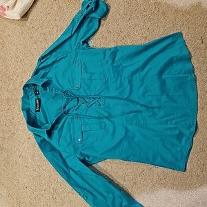 Teal blouse